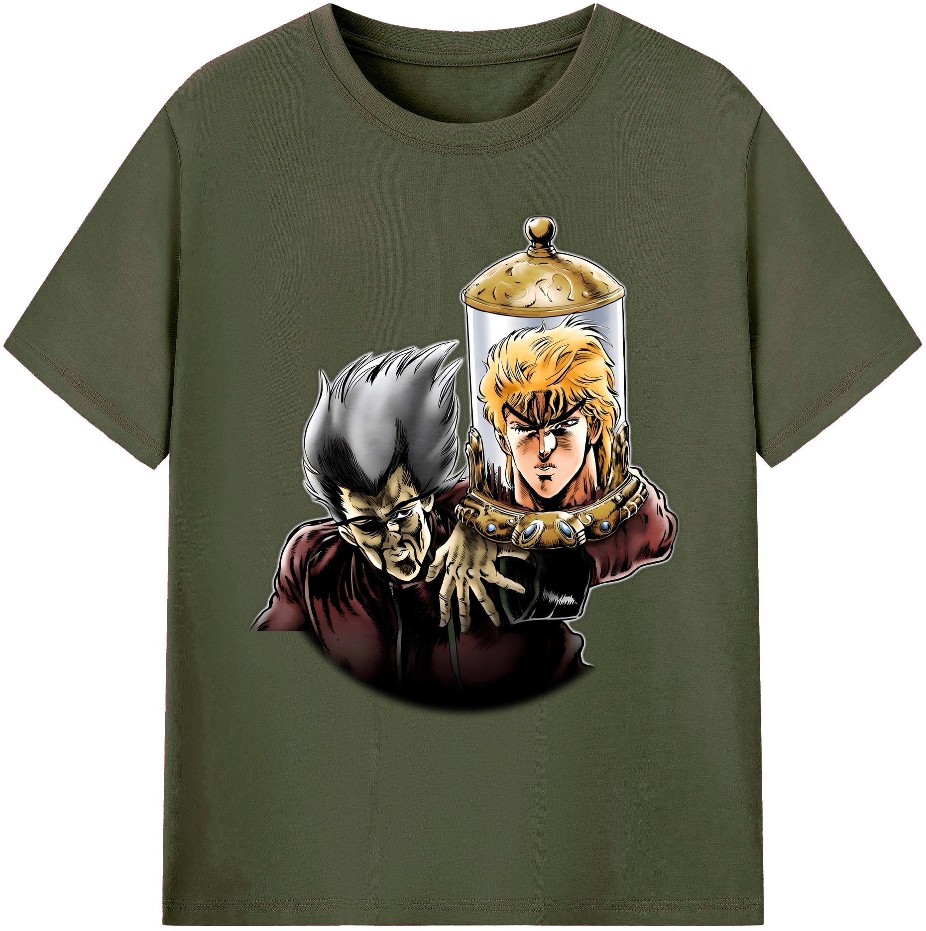 （画像用） ジョジョの奇妙な冒険 ディオ?ブランドー JoJo's Bizarre Adventure Dio Brando 綿100％ メンズ半袖Tシャツ｜肌触りやわらか＆通気性
